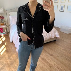 Victoria's Secret Black Pajama Top